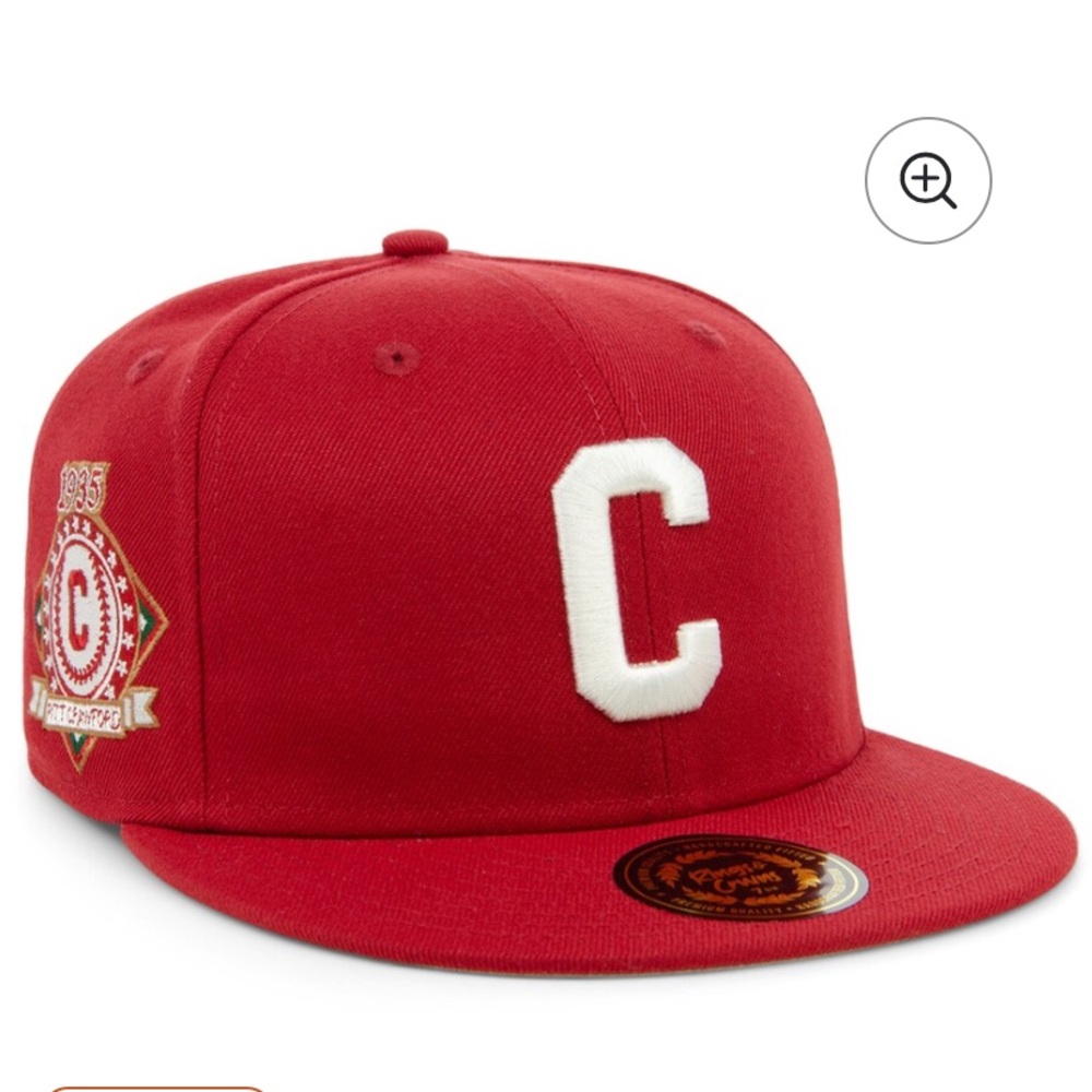 Pittsburgh Crawfords Rings & Crwns Team Fitted Hat - Red